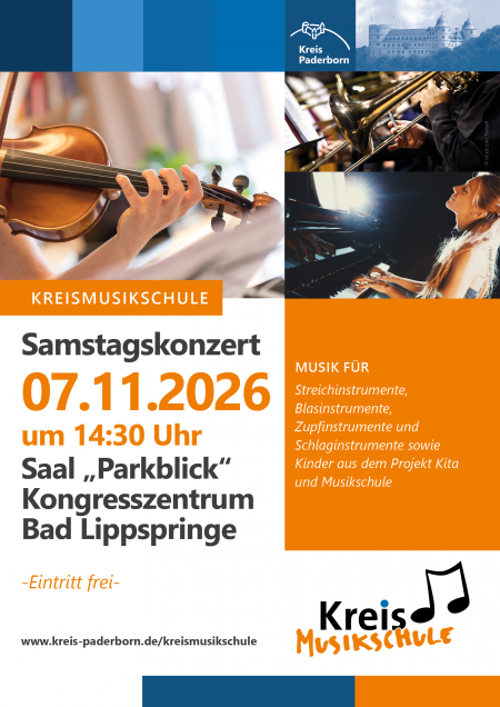 Samstagskonzert am 7. November um 14.30 Uhr in Bad Lippspringe © iStock.com - Patrick Daxenbichler, gilaxia, Furtseff